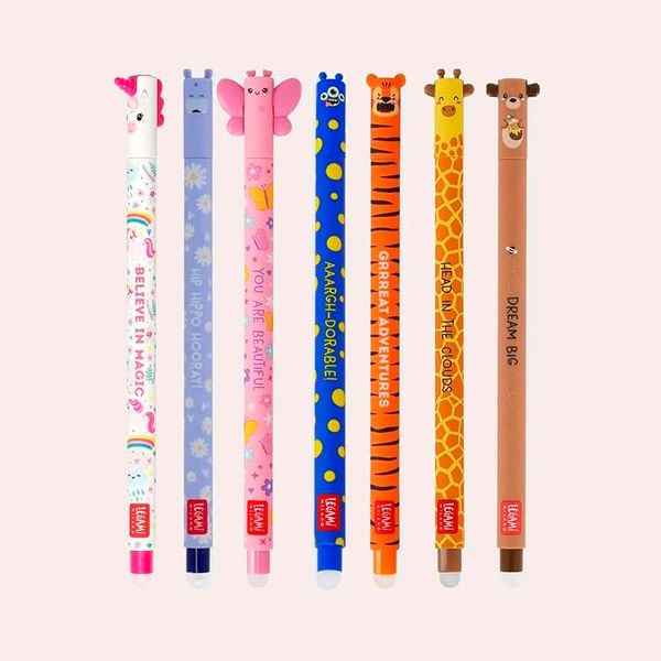 Legami Juego de 7 Bolígrafos de Gel Borrables