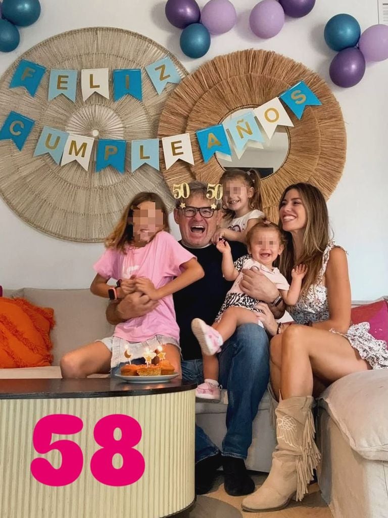 Miki Nadal celebra su cumple con su mujer y sus tres hijas
