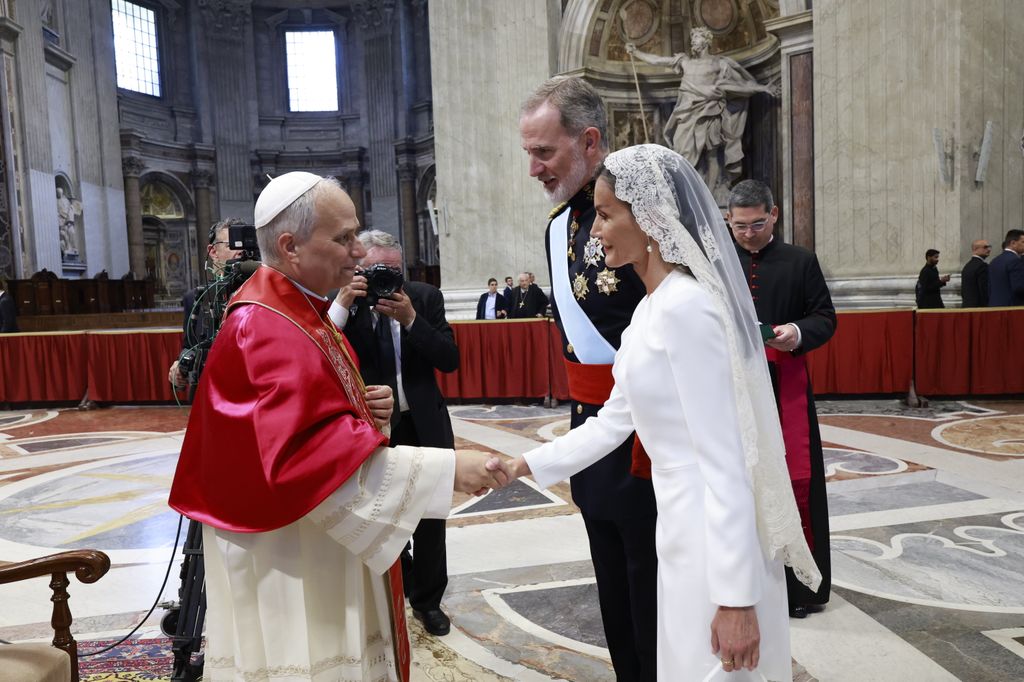 Los reyes de España con el papa León XIV.