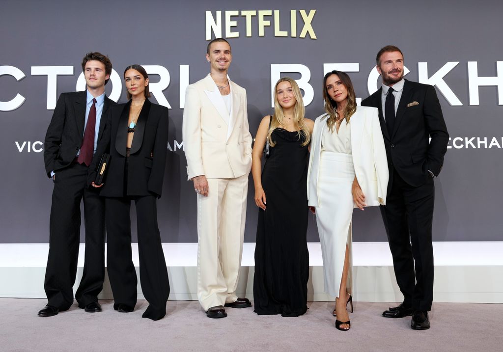 La familia Beckham en el estreno del documental de Victoria en Londres