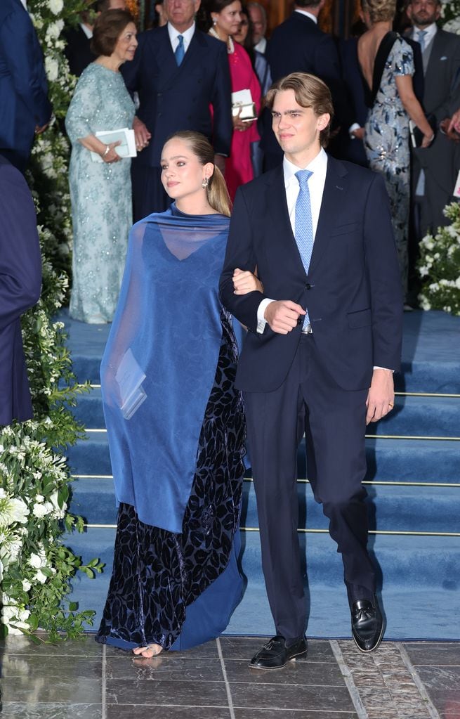 Miguel e Irene Urdangarin en la boda de Teodora de Grecia