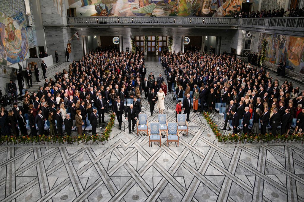 Entrega del Premio Nobel de La Paz en Oslo (Noruega) en 2025