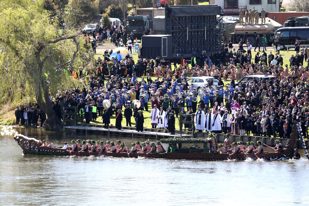 Funeral del rey maorí
