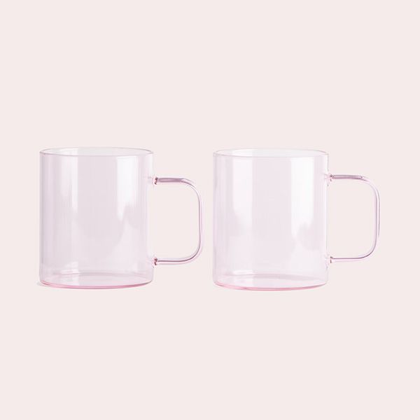 Tazas de Vidrio Rosa de H&M