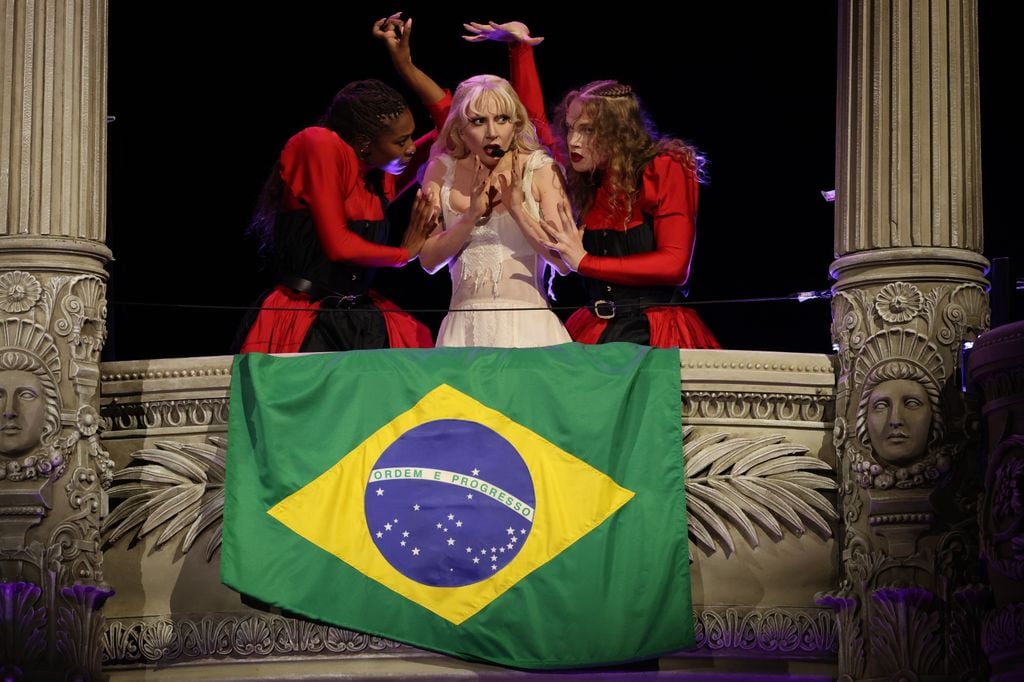 Lady Gaga en la playa de Copacabana, en Río de Janeiro