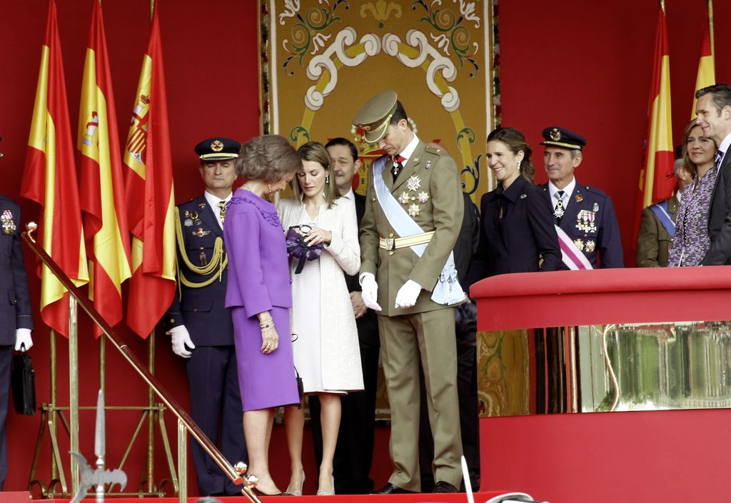  Reyes Felipe y Letizia el 12 de octubre de 2008