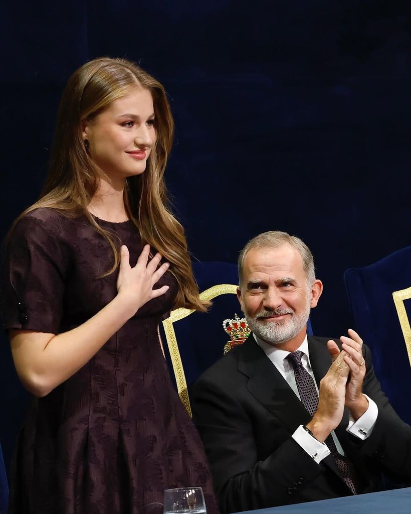 La princesa Leonor y el rey Felipe VI en los Premios Princesa de Asturias 2025