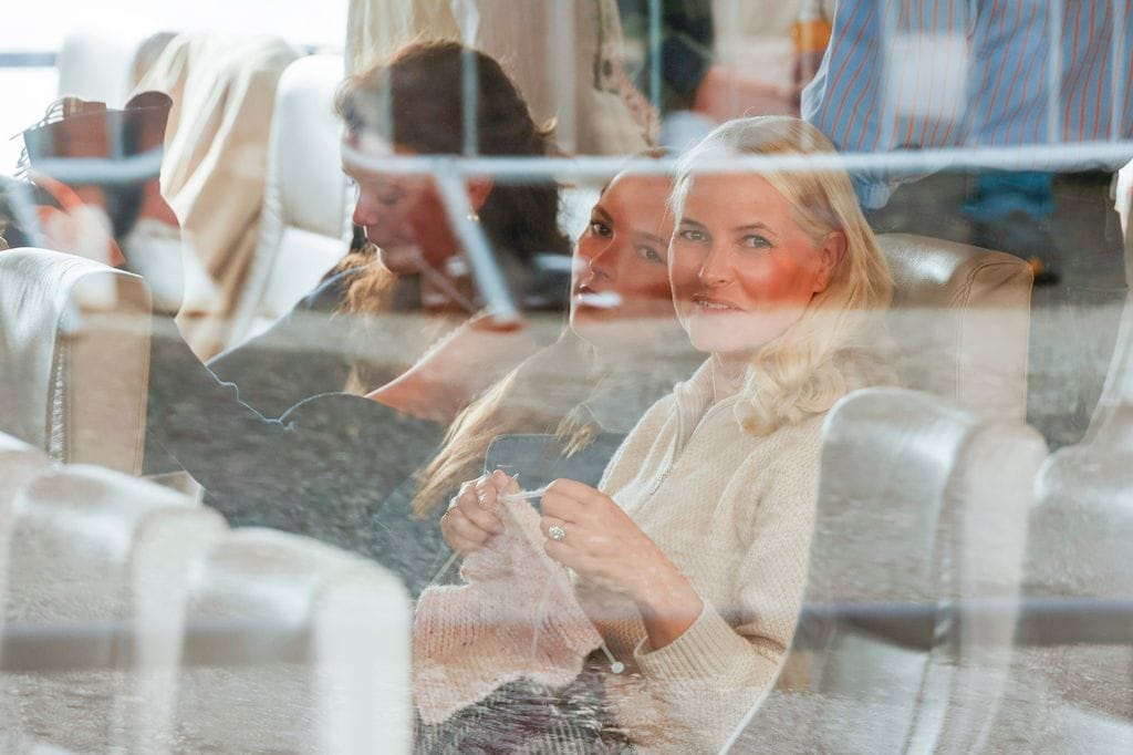 Mette Marit, en el interior de una de las embarcaciones