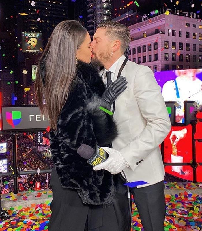 Adrián Lastra con su novia