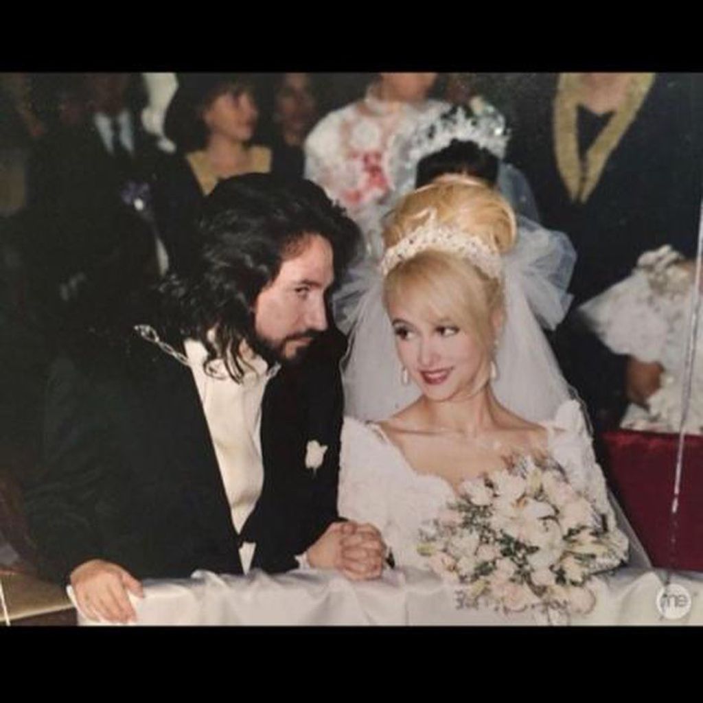 Marco Antonio Solís y Cristy Solís en el día de su boda en 1993.