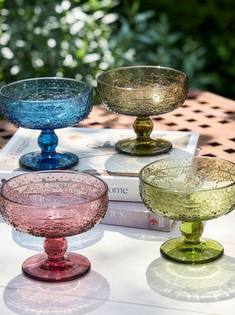Copas de cristal de colores