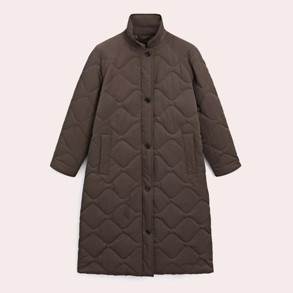 Chaqueta larga acolchada water repellent Massimo Dutti