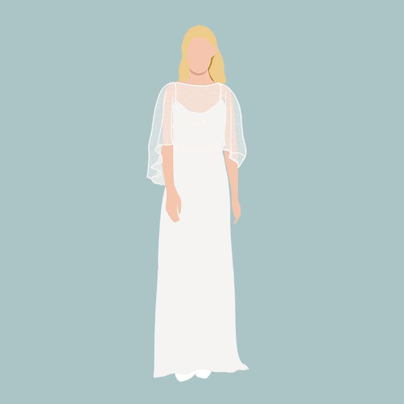Vestido de novia lencero para una boda íntima
