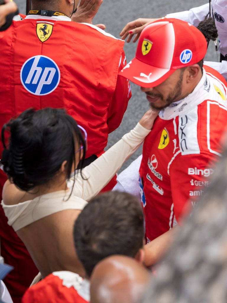 Lewis Hamilton y Kim Kardashian durante el Gran Premio de Mónaco en Montecarlo, el pasado 7 de junio de 2026. 