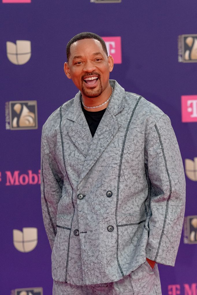 MIAMI, FLORIDA - FEBRUARY 20: Will Smith attends the red carpet during Univision's 37th Premio Lo Nuestro Awards at Kaseya Center on February 20, 2025 in Miami, Florida. (Photo by Ivan Apfel/WireImage)