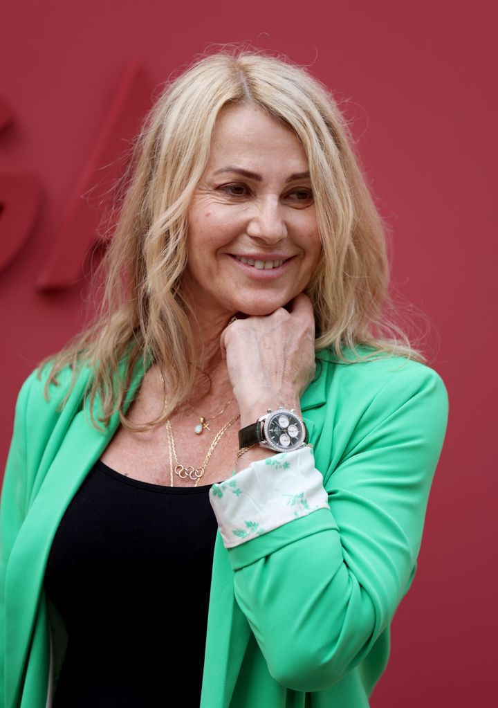 Nadia Comaneci en un evento de Omega, en París julio de 2024