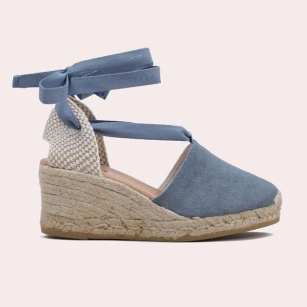 Alpargatas de cuña efecto denim de Gaimo