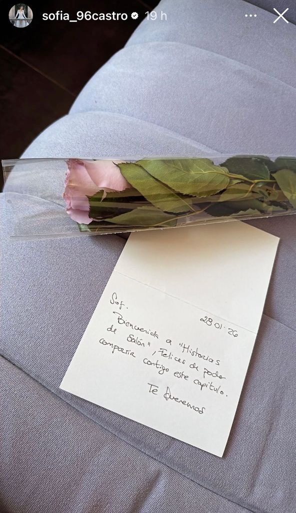 Sofía Castro compartió el detalle que le dejaron en su camerino.