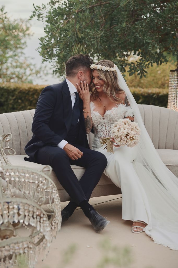 Pablo López y Laura Rubio durante la ceremonia en su segunda boda