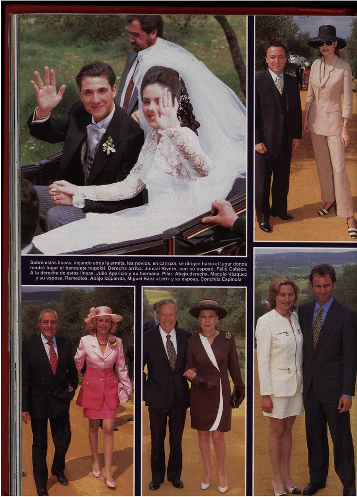 PDF. Reportaje. 31/03/1996. Finca Yerbabuena. Boda de Rocío Carrasco y Antonio David Flores. Hola 2.696 .11 abril 1996