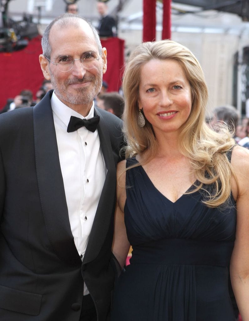 Apple's Steve Jobs and Laurene Powell arrive at the 82nd Annual Academy Awards held at Kodak Theatre on March 7, 2010 in Hollywood.
