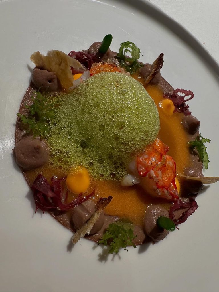 Cigala con parfait de pularda. El Celler de Can Roca