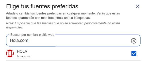 Busca y selecciona HOLA.com las fuentes que prefieras