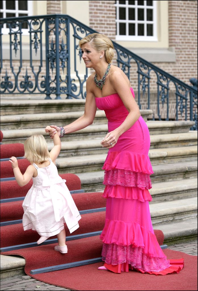 La reina Máxima en 2007 con su hija, la princesa Alexia, durante el 40 cumpleaños de su marido