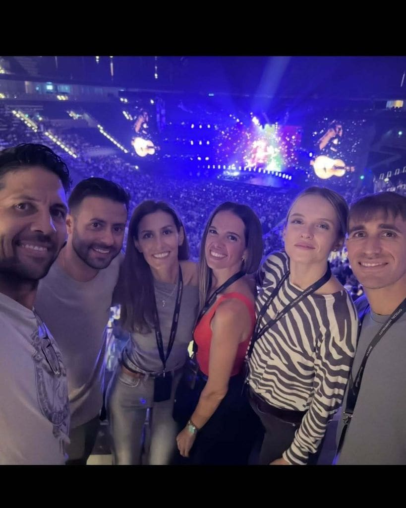 Ana Boyer y Fernando Verdasco en el concierto de Ed Sheeran