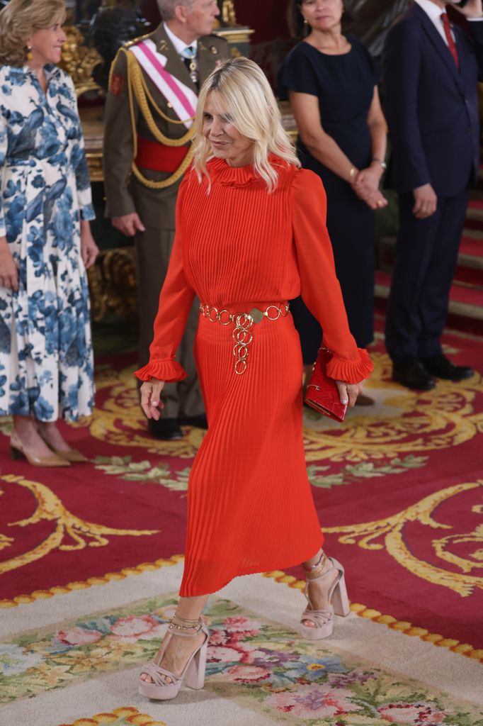 Eugenia Martínez de Irujo en la recepción en el Palacio Real por el Día de la Hispanidad 2026