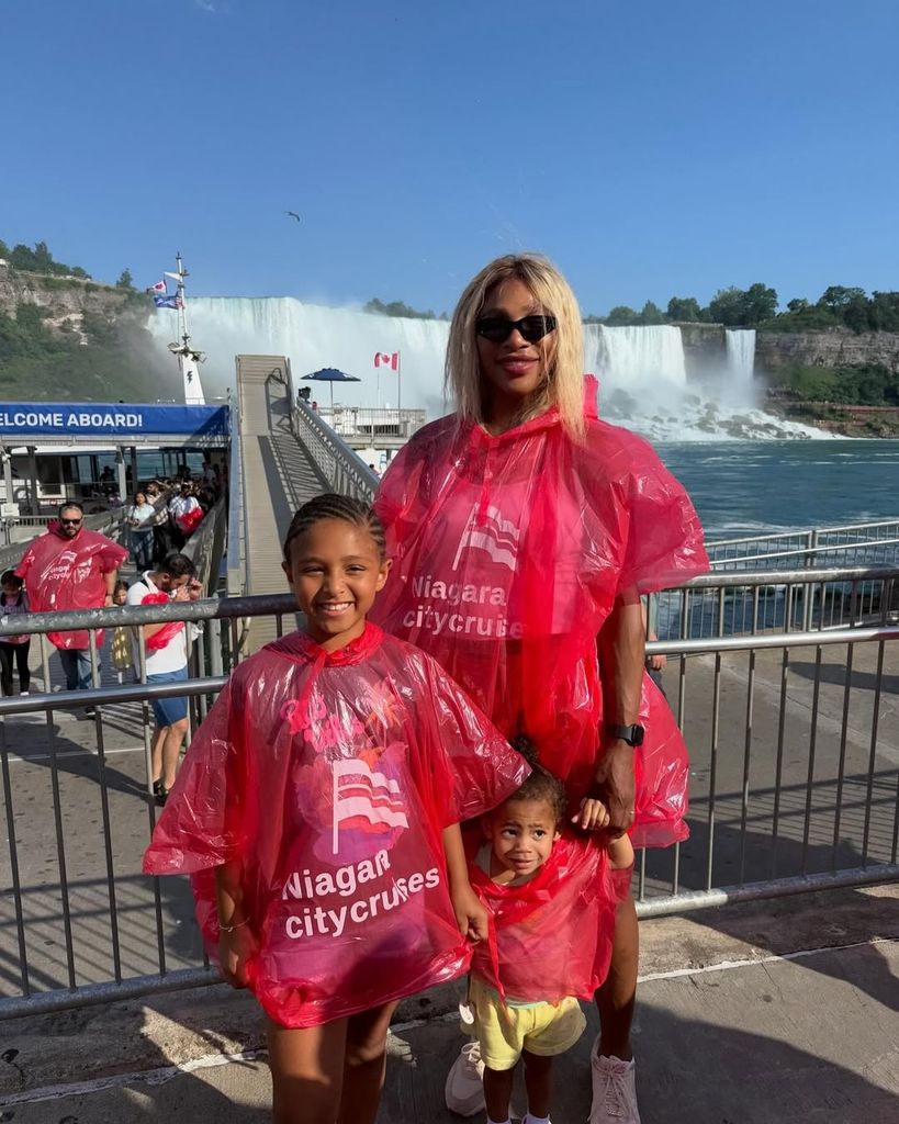 Serena Williams y sus hijas estaban contentas por esta experiencia 