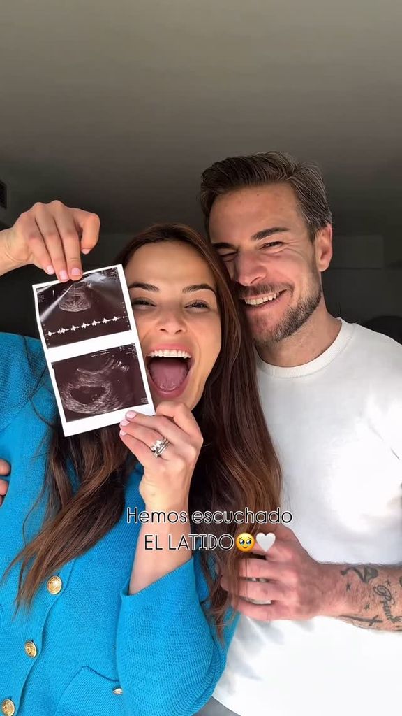 Marta Peñate y Tony Spina felices con la ecografía