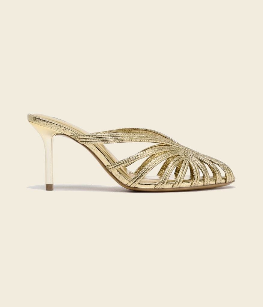 Mules doradas de Zara