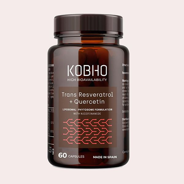 Kobho Labs Trans Resveratrol en Cápsulas con Quercetina + Nicotinamida y Vitamina C