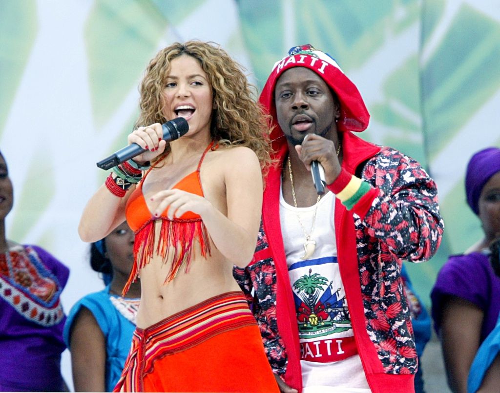 Shakira y Wyclef-Jean durante el Mundial de Alemania 2006