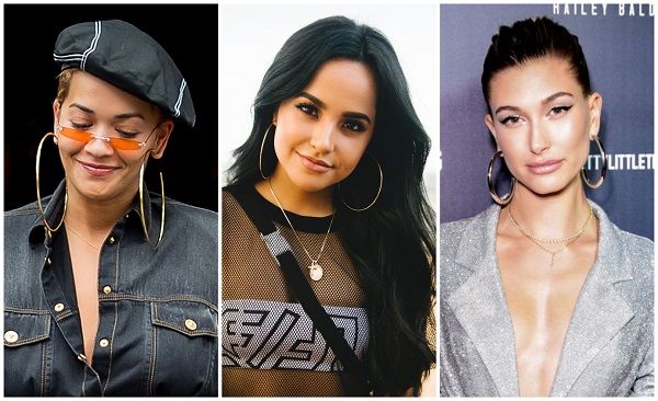 Rita Ora, Becky G y Hailey Baldwin con aretes XXL