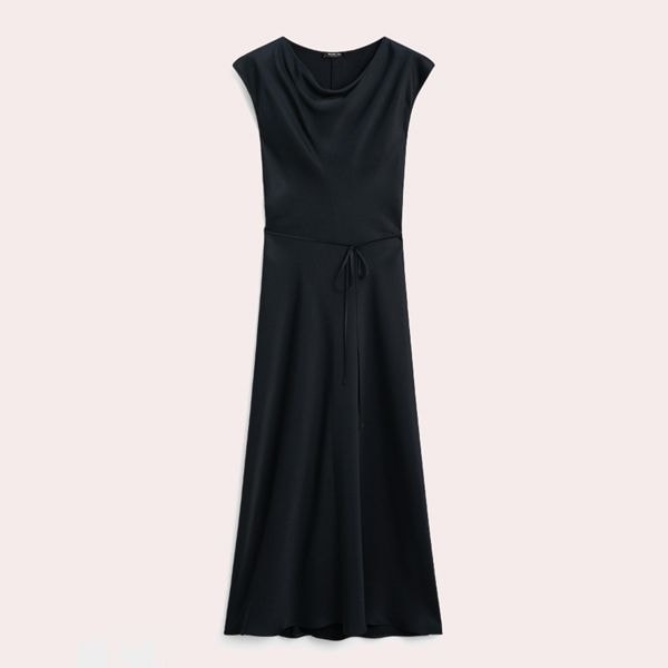 Vestido midi fluido satinado