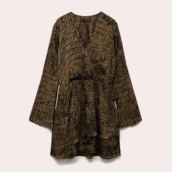 Vestido volantes animal print