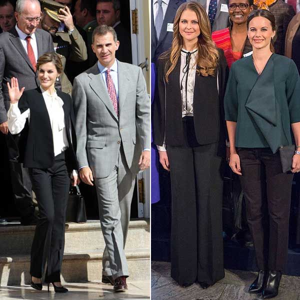 Doña Letizia estrenó esta capa hace pocos meses durante los Premios Nacionales de Innovación y Diseño 2015 en el Teatro Cervantes de Málaga. Se trata de una prenda que también ha lucido la princesa Magdalena de Suecia
