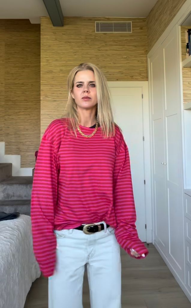 Amelia Bono con total look de Zara.
