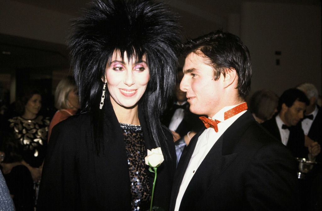 Cher y Tom Cruise en la Casa blanca en el año 1985