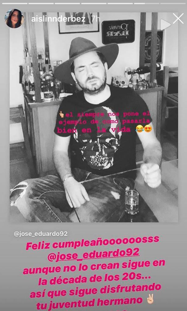 Aislinn Derbez saludo cumpleaños José Eduardo