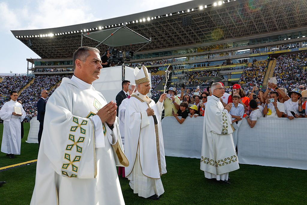 El papa León XIV momentos antes de iniciar la misa en Gran Canaria