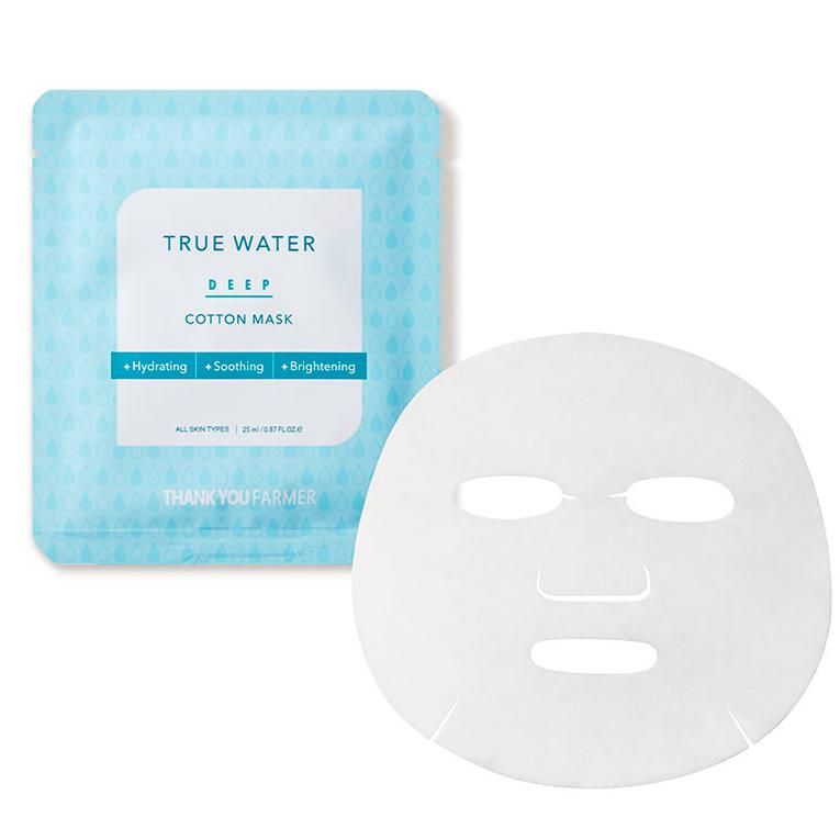 sheet mask para el rostro de true water de thank you farmer