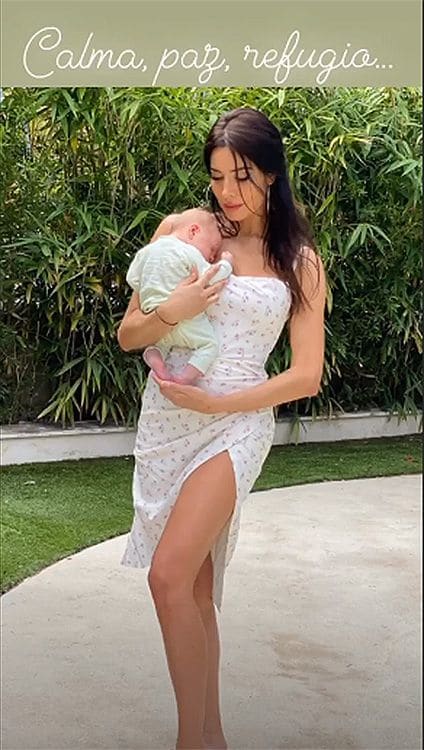 Pilar Rubio con su hijo Máximo