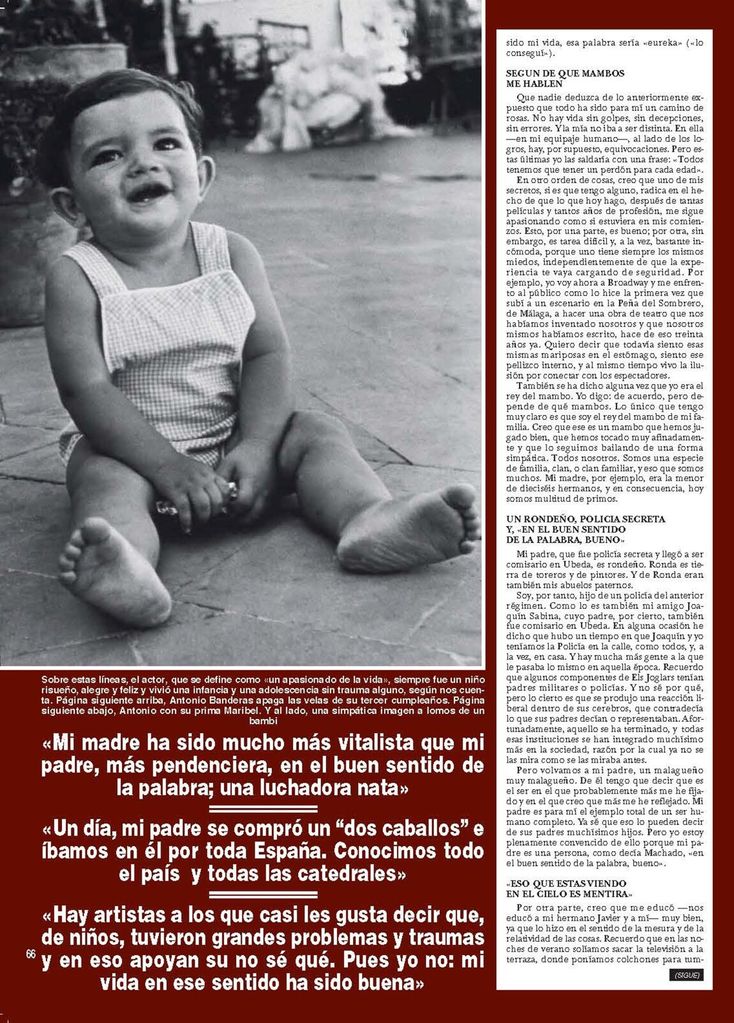 Memorias de Antonio Banderas parte I