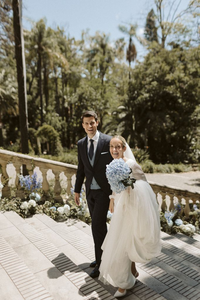 Boda en Málaga con vestido de novia de Lecumberri