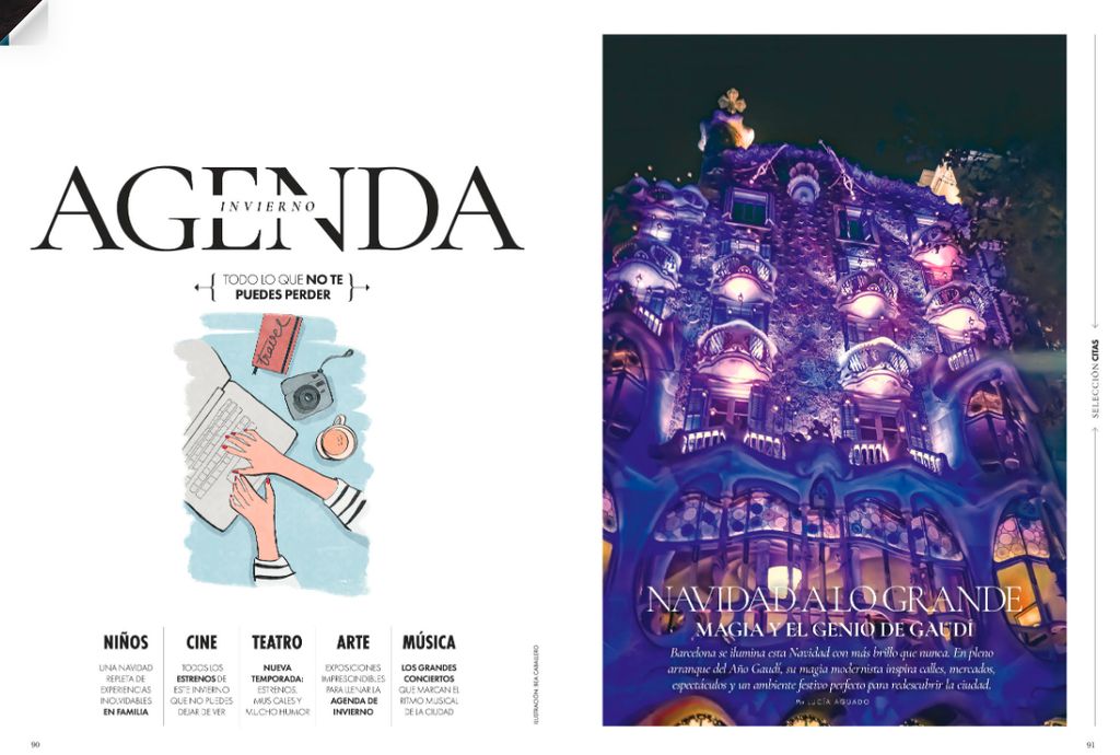 Ya está a la venta la guía ¡HOLA! Barcelona, el número especial de invierno con propuestas gastro, planes culturales, escapadas, restaurantes... y la agenda más completa con planes para Navidad, conciertos, cine, teatro, exposiciones...