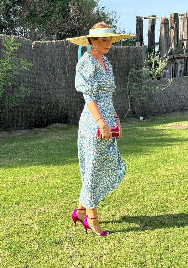 El look de invitada a boda de Lourdes Montes