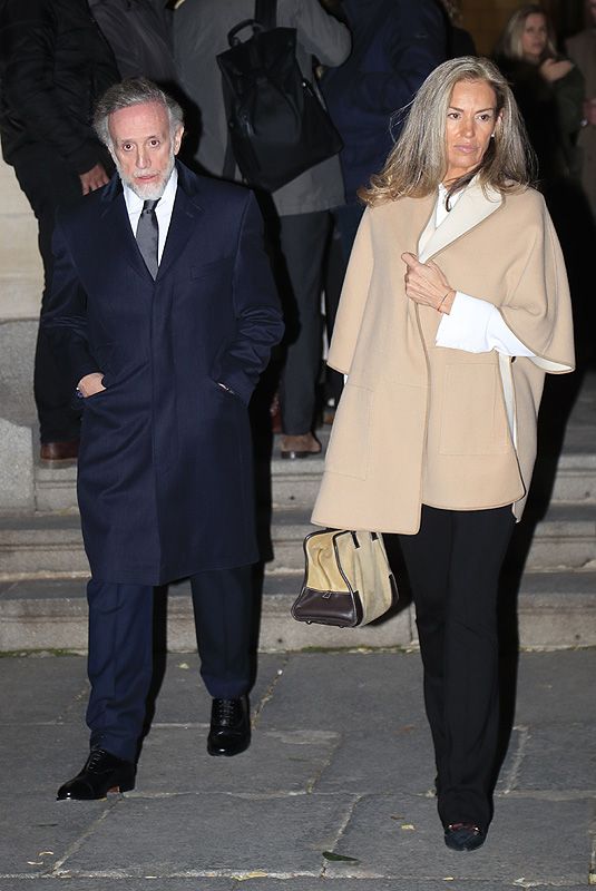 Eduardo Inda en el funeral de Teresa Palazuelo